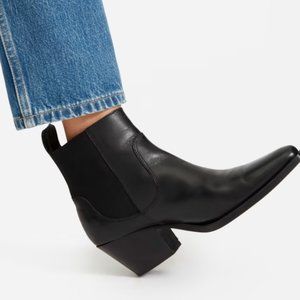 Everlane The Western Boot, nappa leather, black
